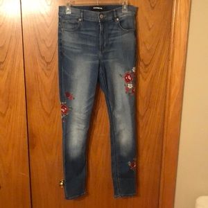 Express Jeans with Floral Detail